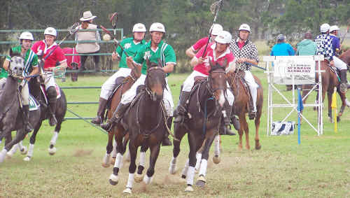 Warwick player Paul McGrath and Wim Craninckx, of the Cunningham club,are two of the likely starters in the annual Cunningham polocrosse carnival this weekend at Bony Mountain. Warwick player Paul McGrath and Wim Craninckx, of the Cunningham club,are two of the likely starters in the annual Cunningham polocrosse carnival this weekend at Bony Mountain.